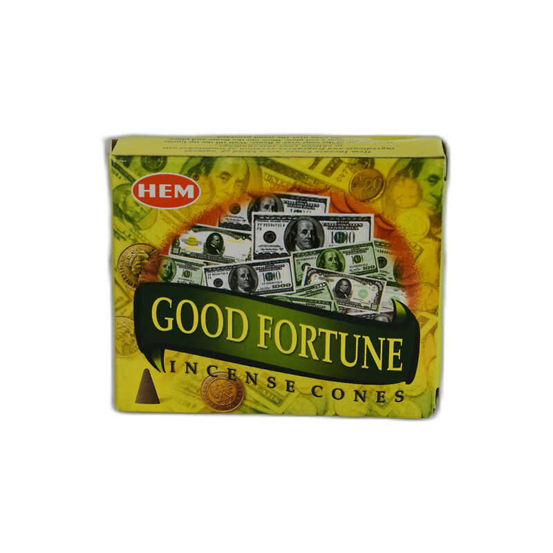 CLZ214 İyi Şans Talih Servet Çekme 10 Konik Tütsü - Good Fortune Incense Cones