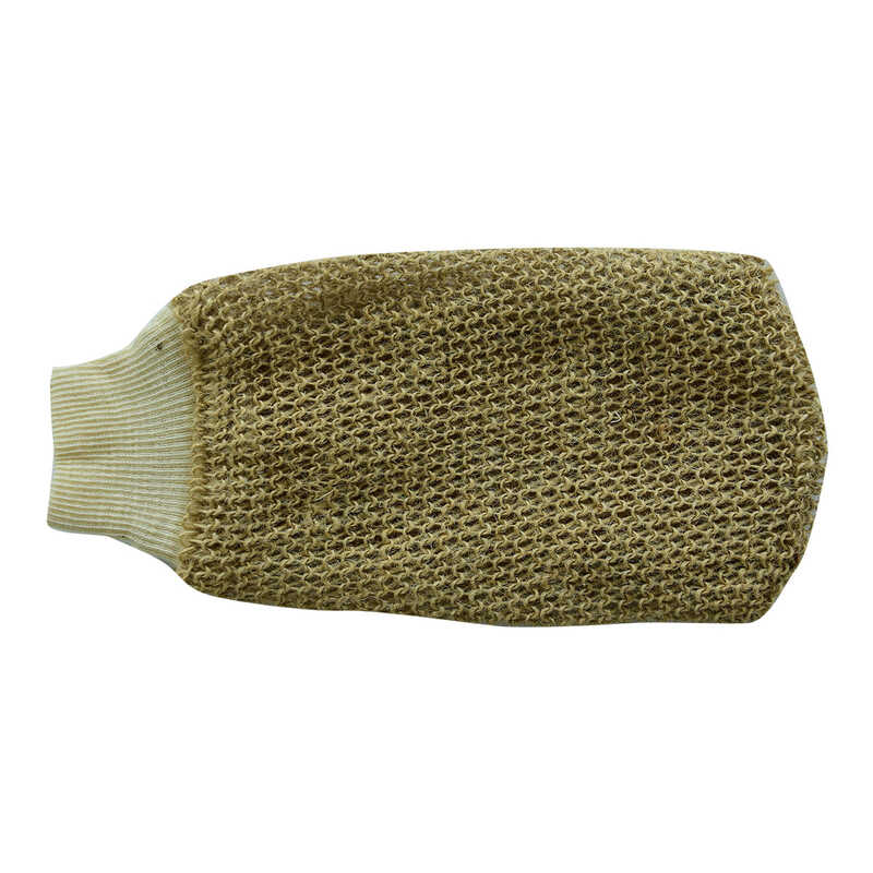 CLZ214 Sisal Lastikli El Geçmeli Eldiven Masaj Kesesi 11x23 Cm