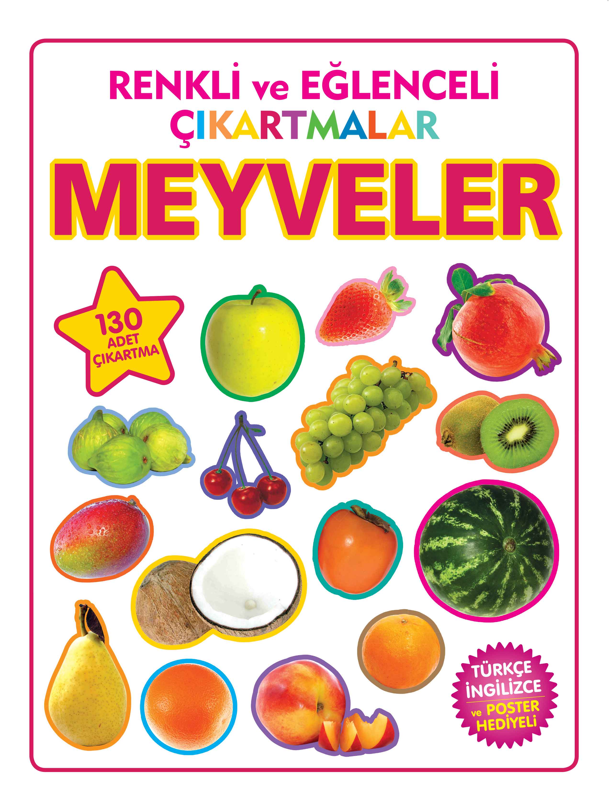 Renkli ve Eğlenceli Çıkartmalar Meyveler  (4022)