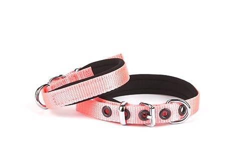 CLZ205  Softlu Köpek Boyun Tasması 1,5 cm x 35 cm Pembe