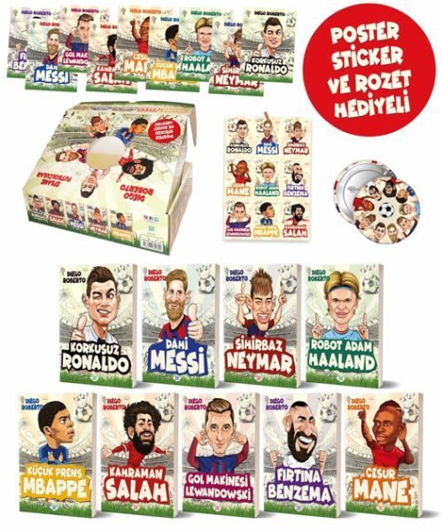 Efsane Futbolcular Kutulu Set (9 Kitap Takım)  (4022)