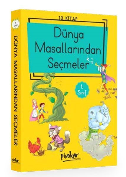 1. Sınıf Dünya Masallarından Seçmeler (10 Kitaplık Set - Düz Yazılı)  (4022)