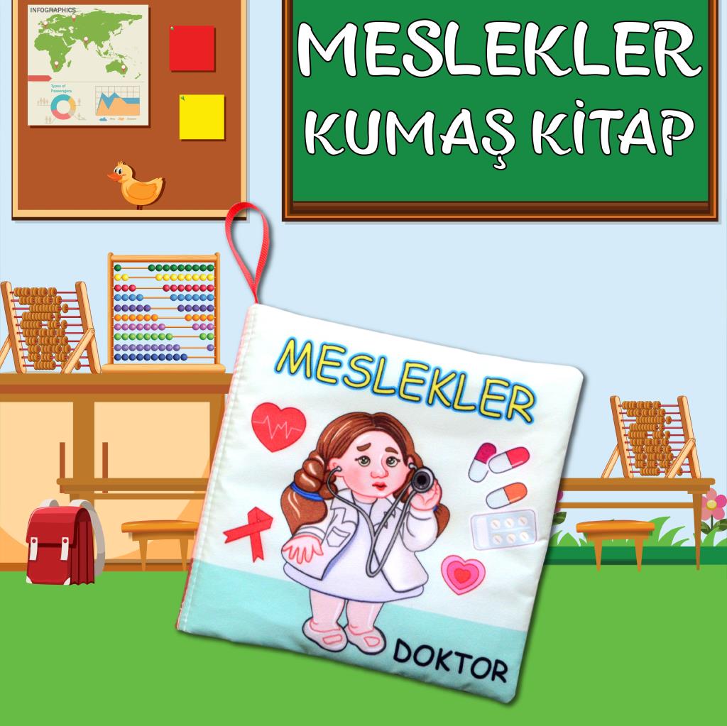 CLZ247  Meslekler Sessiz Kumaş Kitap