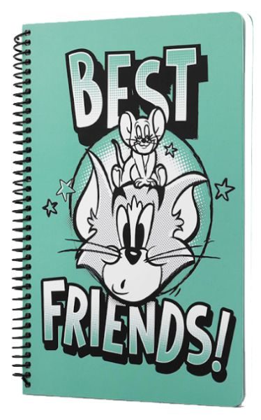 Tom And Jerry Best Friends Spiralli Defter Yeşil  (4022)