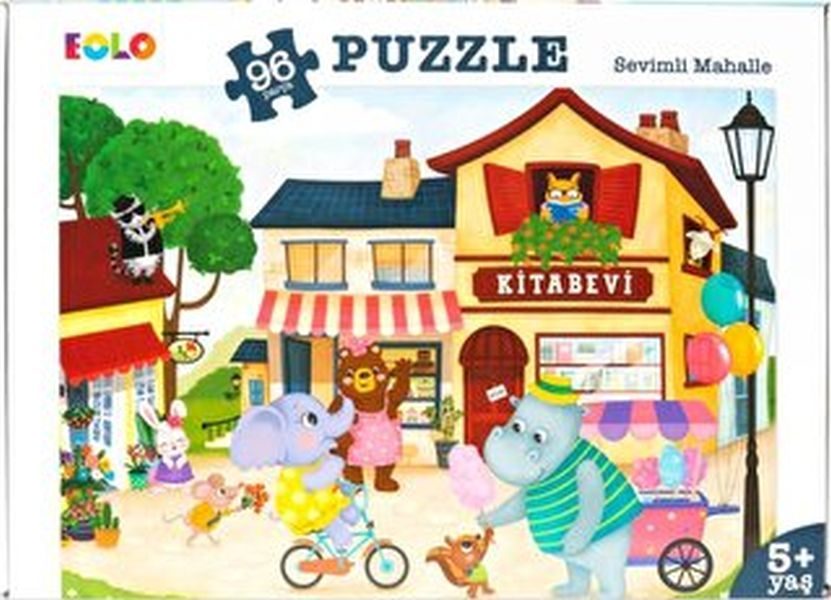 Yer Puzzle-96 Parça Puzzle - Sevimli Mahalle  (4022)