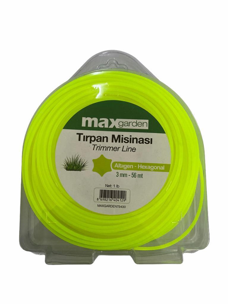 CLZ202 Max Garden Altıköşe Tırpan Misinası 3 mm 56 Metre