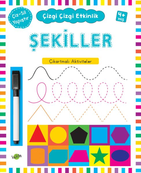 Çizgi Çizgi Etkinlik - Şekiller (4+ Yaş)  (4022)