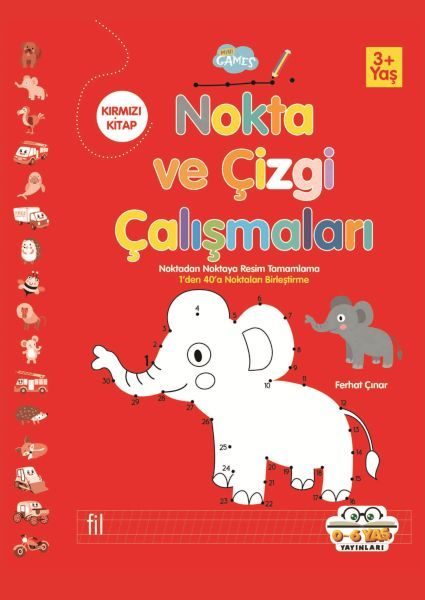 Nokta ve Çizgi Çalışmaları Kırmızı Kitap  (4022)