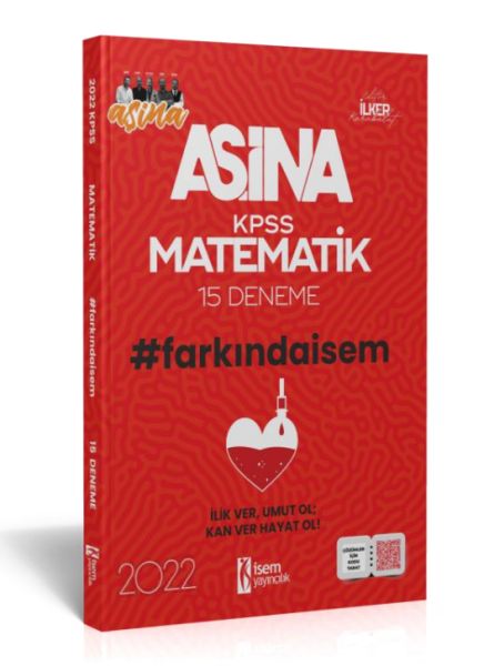 İsem Yayıncılık 2022 Aşina Farkındaİsem KPSS Matematik 15 Deneme  (4022)