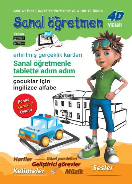 Danik Sanal Öğretmen Polis Çocuklar için İngilizce  (4022)