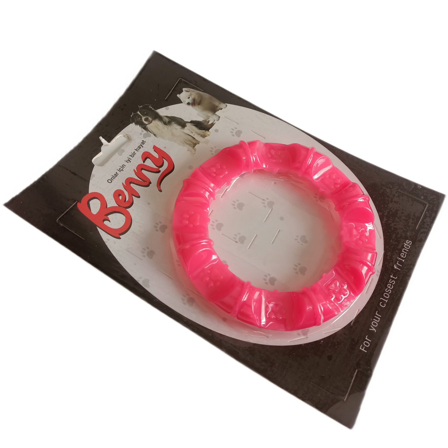 CLZ205 Benny Köpek Oyuncağı Yuvarlak Şekilli 11,5 cm Pembe