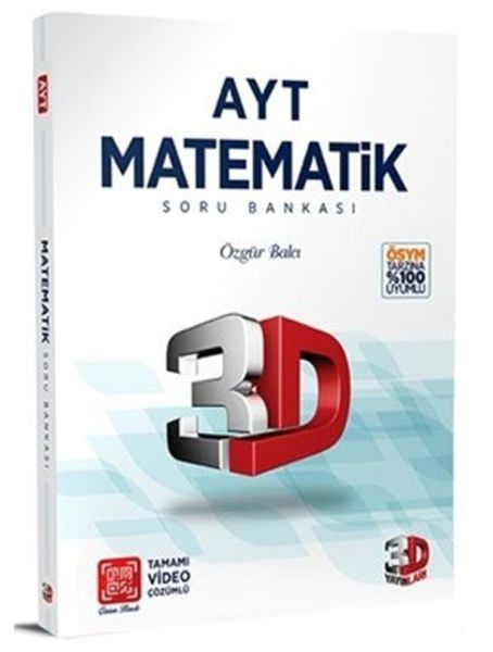 3D Yayınları  AYT Matematik Tamamı Video Çözümlü Soru Bankası  (4022)