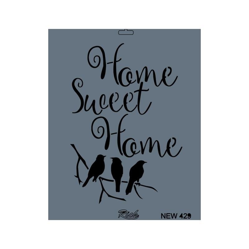 CLZ202 Rich New Seri N-429 Stencil 35x25 cm