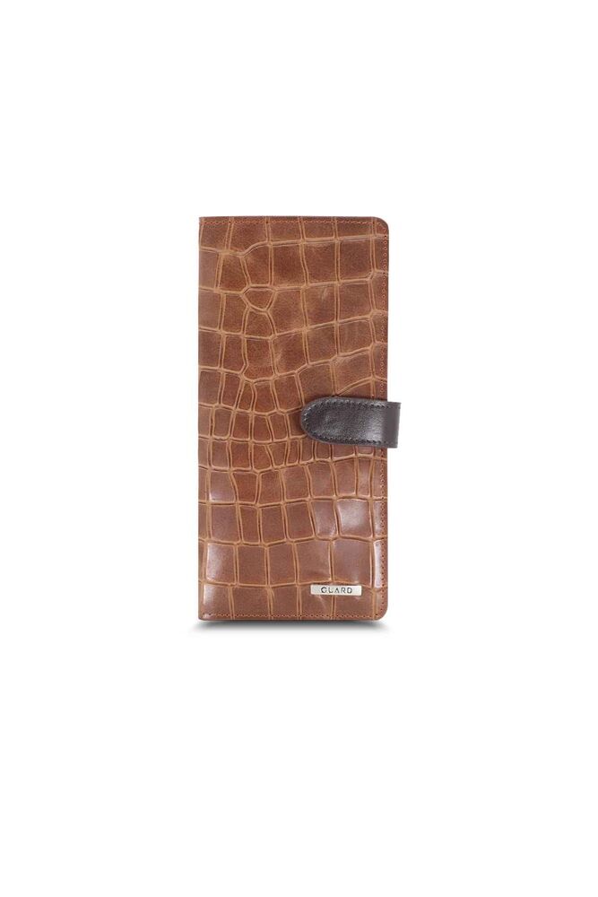 Large Croco Taba Kart ve Para Slotlu Deri Telefon Cüzdanı