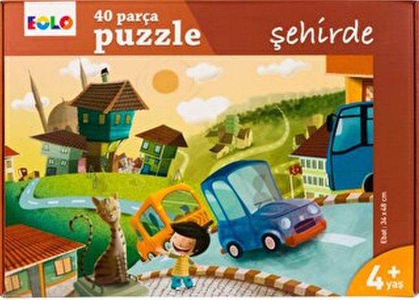 Yer Puzzle-40 Parça Puzzle - Şehirde  (4022)