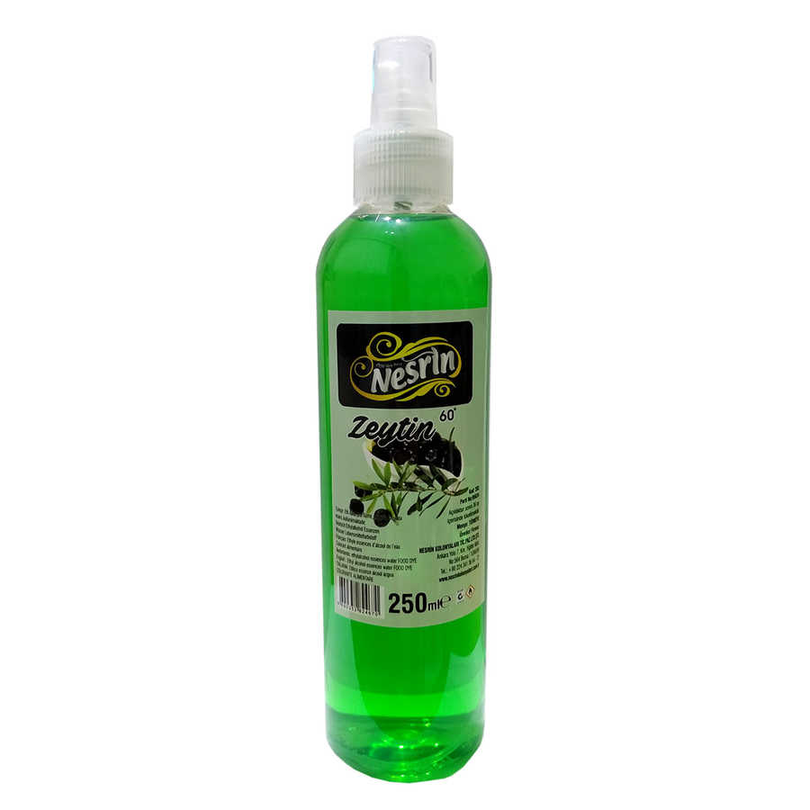 CLZ214 Zeytin Kolonyası 60 Derece Pet Şişe Sprey 250 ML