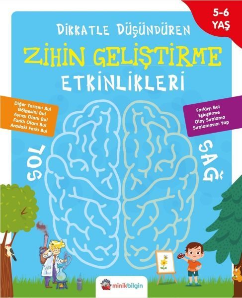 Dikkatle Düşündüren Zihin Geliştirme Etkinlikleri 1  (4022)