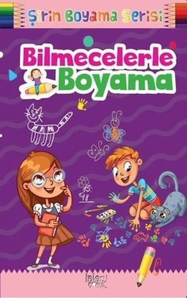 Çocuklar için Okul Öncesi Şirin Boyama Kitabı - Bilmecelerle Boyama  (4022)