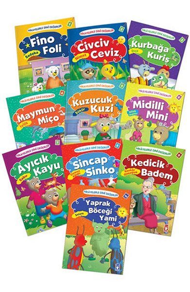 Hikayelerle Dini Değerler Set (10 Kitap Takım)  (4022)