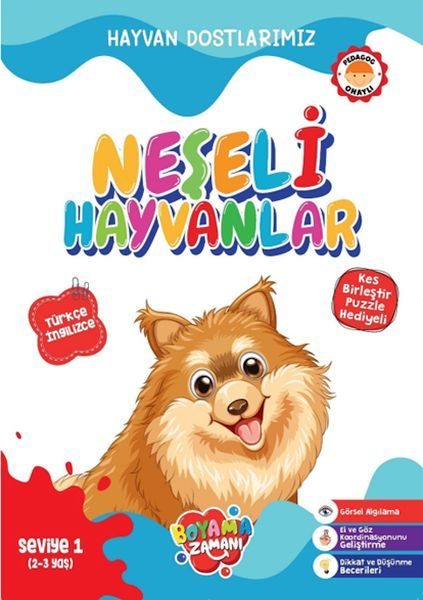 Hayvan Dostlarımız - Neşeli Hayvanlar Seviye 1 (2-3 Yaş)  (4022)