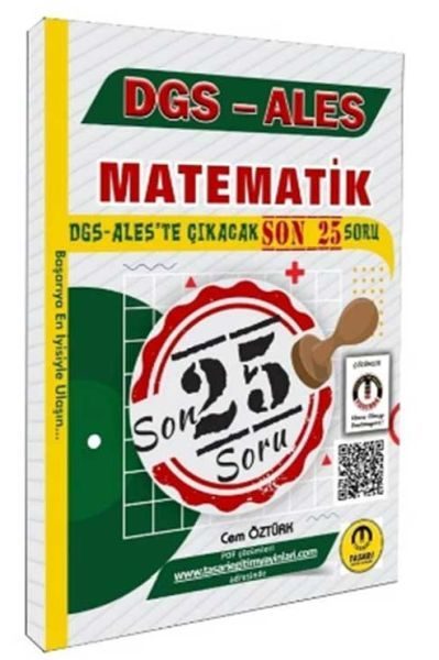 Tasarı DGS ALES Matematik Son 25 Çıkacak Soru Bankası  (4022)