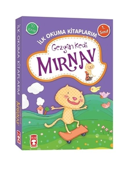 Gezgin Kedi Mırnav - İlk Okuma Kitaplarım Set (10 Kitap Takım)  (4022)