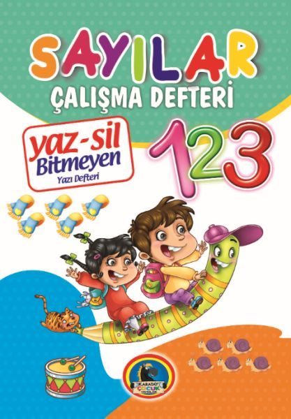 Yaz-Sil Sayılar Bitmeyen Yazı Defteri+Tahta Kalemi  (4022)