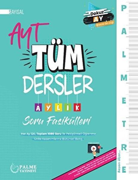 Palmetre AYT Sayısal Tüm Dersler Aylık Çalışma Fasikülleri  (4022)