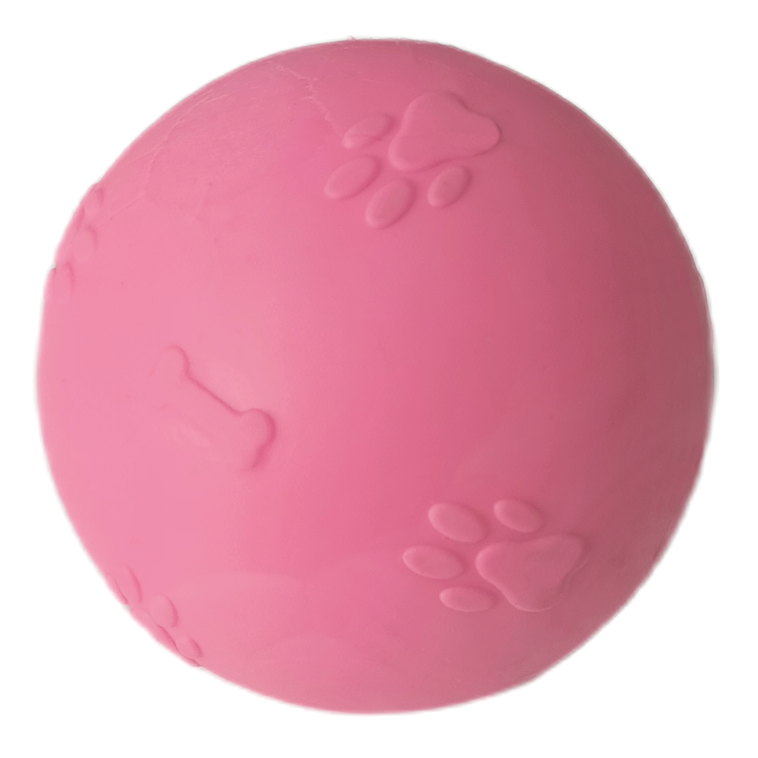 CLZ205 Pati Desenli Sert Köpek Oyun Topu 8 cm Large Pembe