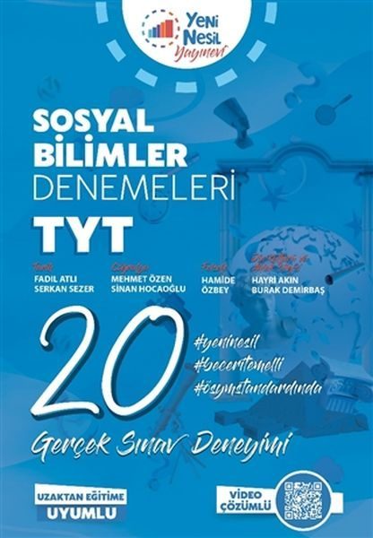 Yeni Nesil TYT Sosyal Bilimler 20 Deneme Sınavı  (4022)