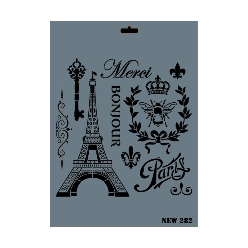 CLZ202 Rich New Seri N-282 Stencil 35x25 cm