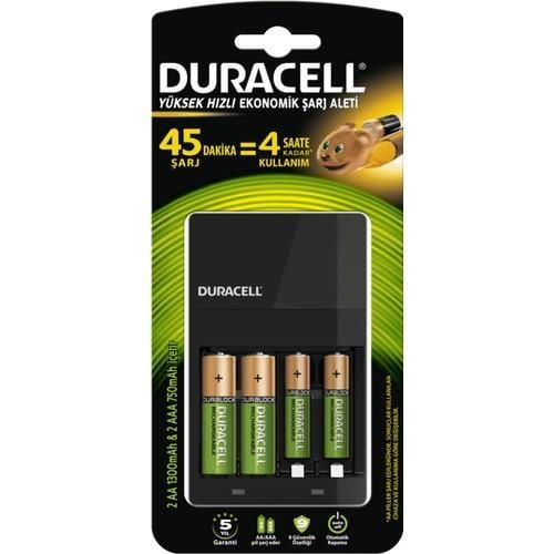 CLZ202 Duracell CEF 14 + 1300 mAh AA + 750 mAh AAA 4'li Şarj Edilebilir Kalem Pil Seti