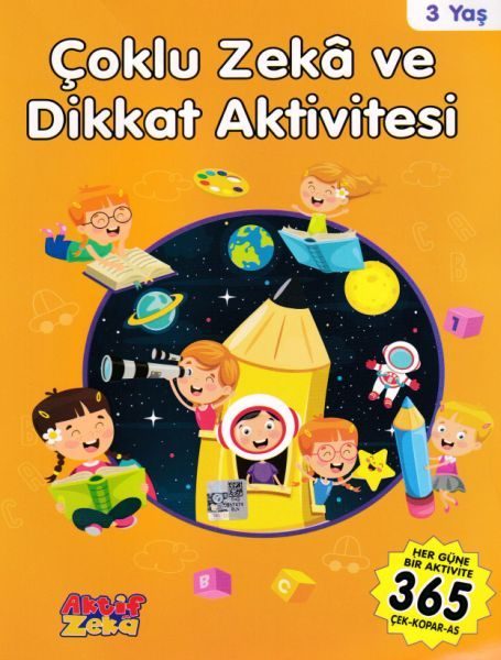 3 Yaş Çoklu Zeka ve Dikkat Aktivitesi - Turuncu Kitap  (4022)