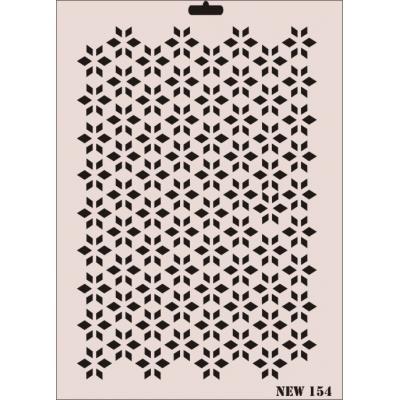 CLZ202 Rich New Seri N-154 Stencil 35x25 cm