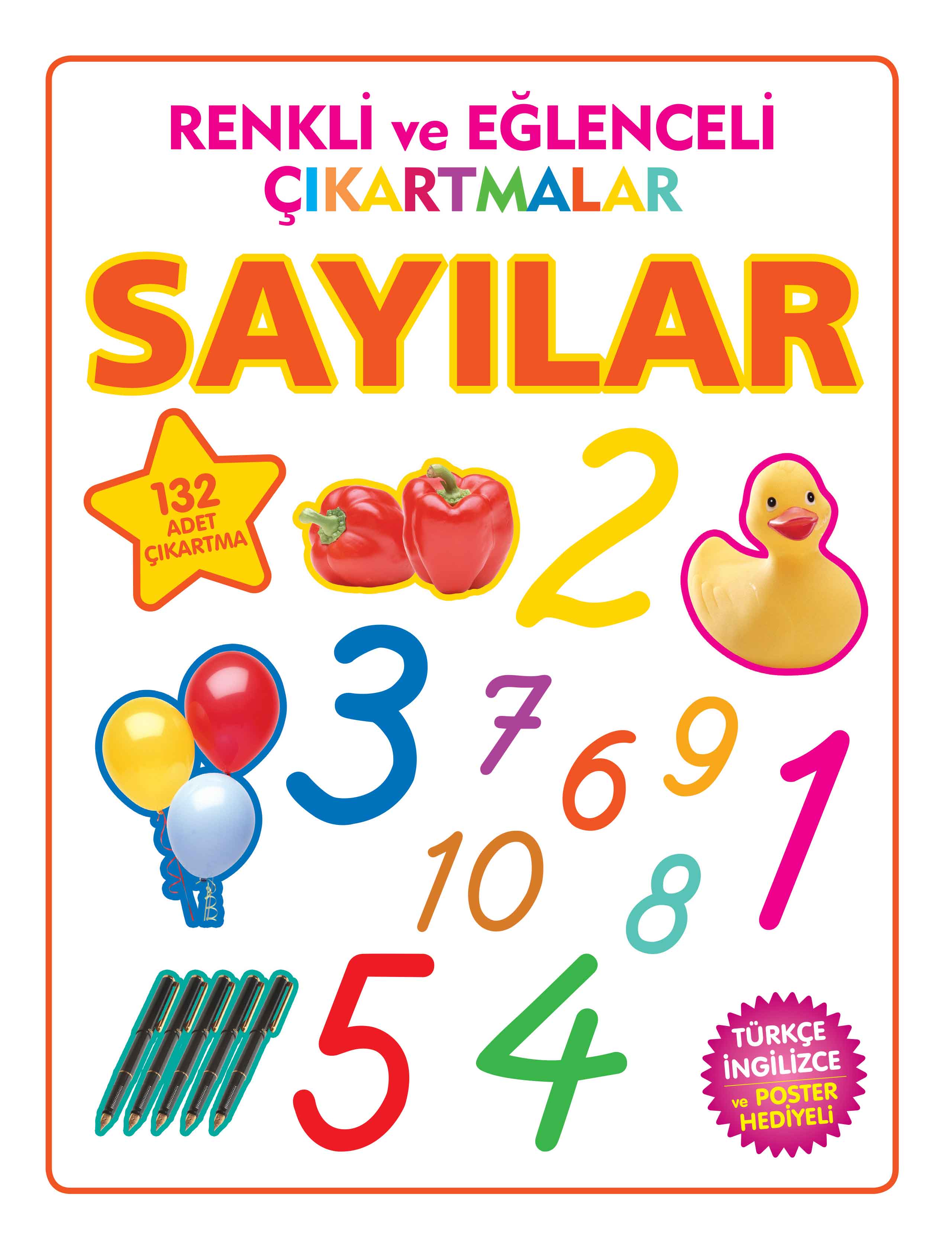 Renkli ve Eğlenceli Çıkartmalar - Sayılar  (4022)