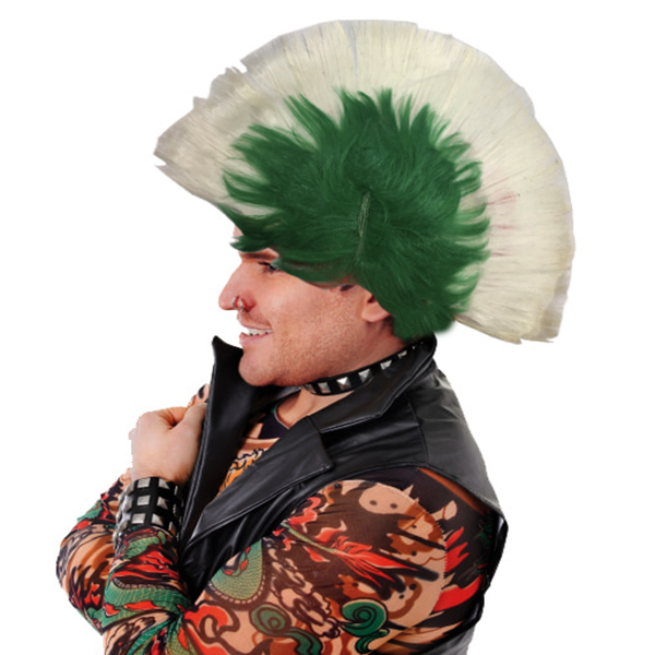 Mohican Mohawk Punk Peruk - 70 li 80 li Yıllar Peruk Model 10 (CLZ)