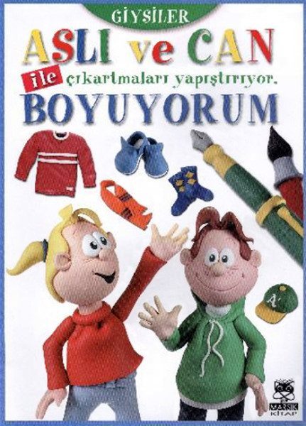 Aslı Ve Can Giysiler Çıkartma Boyama  (4022)