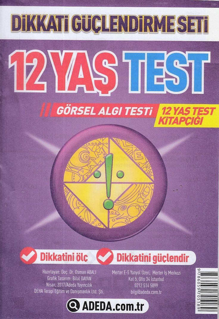 Dikkati Güçlendirme Seti 12 Yaş Test  (4022)