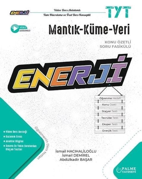 Palme Yayınevi Enerji TYT Mantık-Küme-Veri Konu Özetli Soru Fasikülü  (4022)