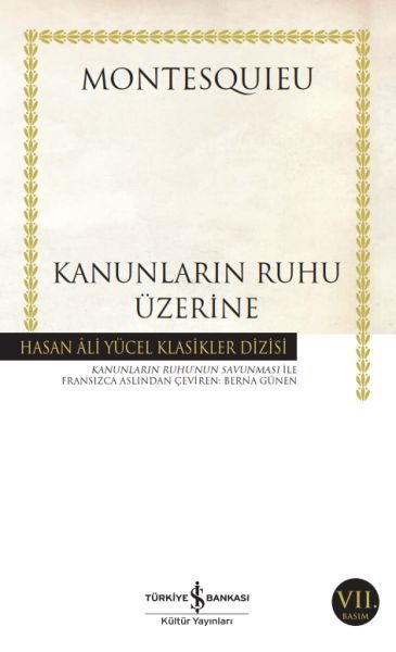 Kanunların Ruhu Üzerine - Hasan Ali Yücel Klasikleri  (4022)