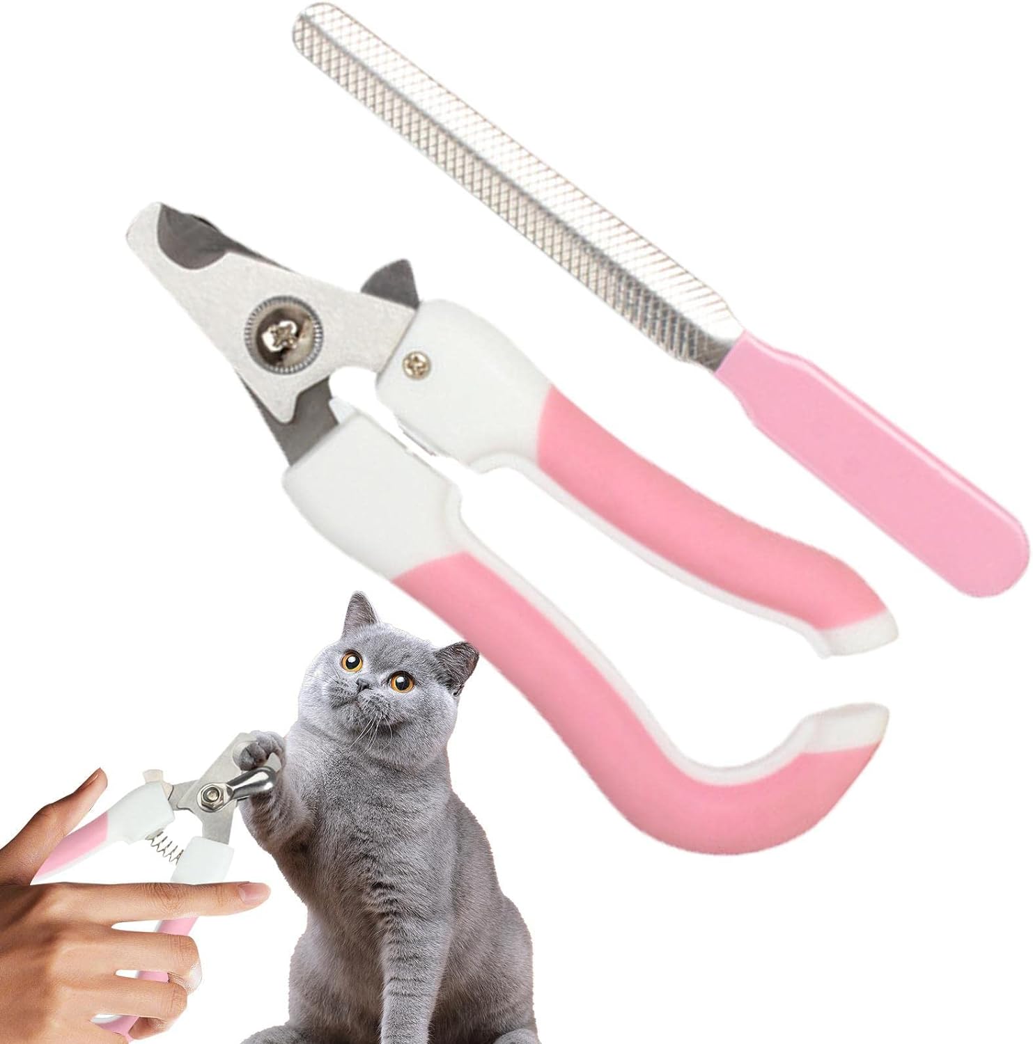 CLZ205 Törpülü Kedi Köpek Tırnak Makası 5,5*14,5 cm Pembe