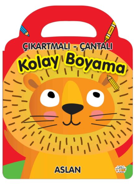 Aslan - Çıkartmalı-Çantalı Kolay Boyama  (4022)