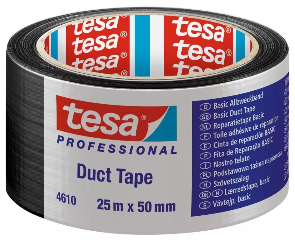 CLZ202 Tesa 4610 Duck Bantı Siyah 50 mm 25 Metre