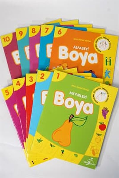 Okul Öncesi Boyamalı Alıştırma 10 Kitap 320 Sayfa  (4022)