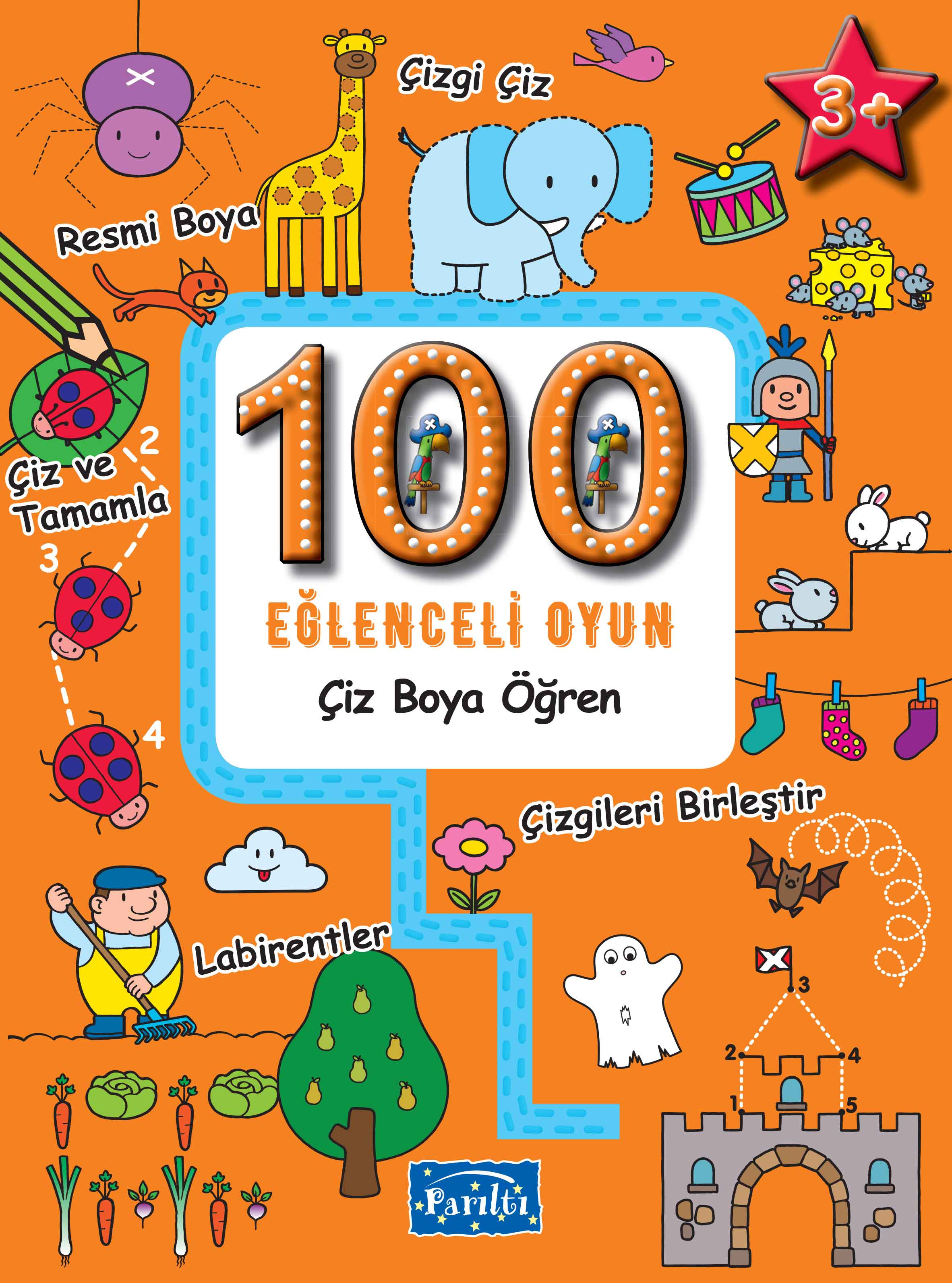 100 Eğlenceli Oyun - Çiz Boya Öğren  (4022)