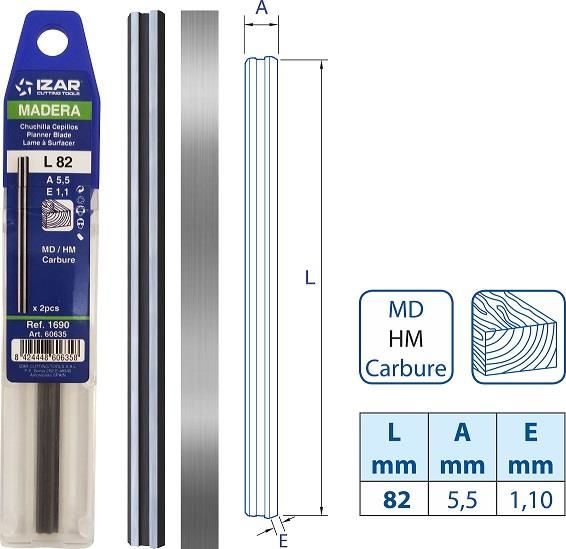 CLZ202 İzar Planya Bıçağı 82 mm 1 Çift