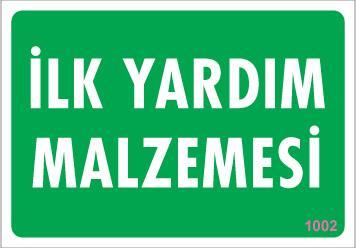 CLZ202 İlk Yardım Malzemesi Uyarı Levhası 17,5x25 KOD:1002