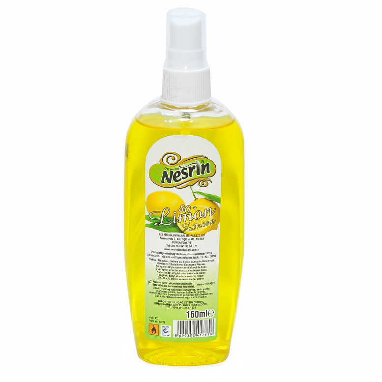 CLZ214 Limon Kolonyası Sprey 80 Derece Pet Şişe 160 ML