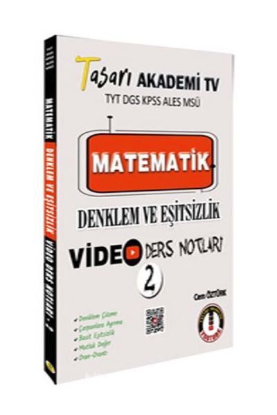 Tasarı TYT DGS KPSS ALES MSÜ Matematik Denklem Eşitsizlik Video Ders Notları  (4022)