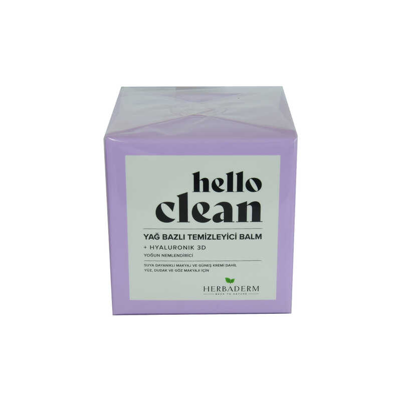 CLZ214 Hello Clean Yüz Dudak ve Göz için Yağ Bazlı Temizleyici Balm Hyaluronik 3D 100 ML